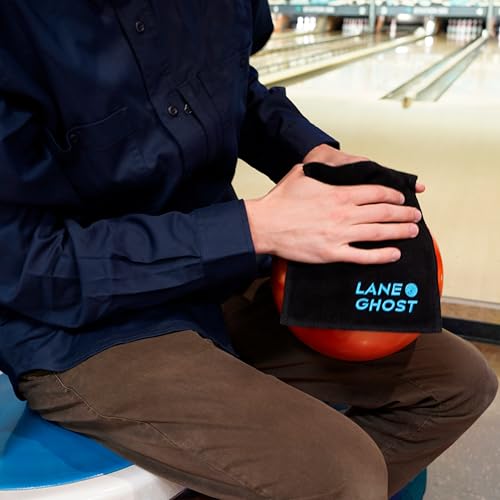 Lane Ghost Bowling Ball Shammy Pad | Bowling Ball Cleaner | Oil Removing Cloth for Hook Consistency & Performance | Bowling Ball Cleaning Accessory