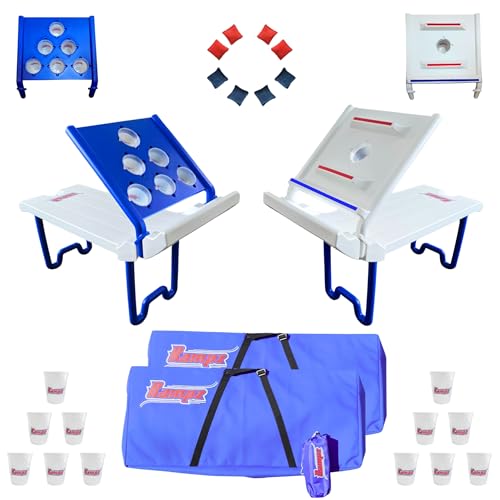 Rampz Game Set: 2 Games in 1! Ultimate Portable Fun for Backyard, Tailgate, Beach and Indoor – Easy Setup, Durable Build, Family Fun!