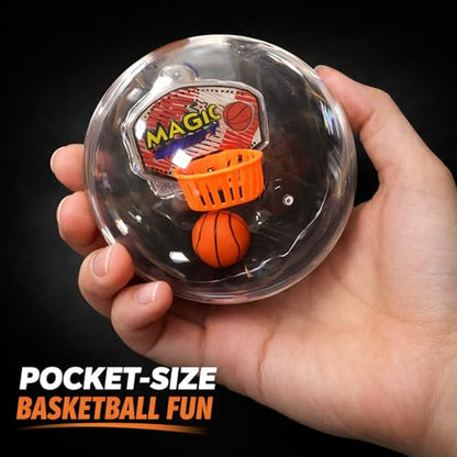 Liberty Imports 12 Pack Mini Basketball Electronic Handheld Shoot & Score Hoop Game with LED Lights & Sounds, Bulk Toys Birthday Party Favors Prizes for Kids, Adults