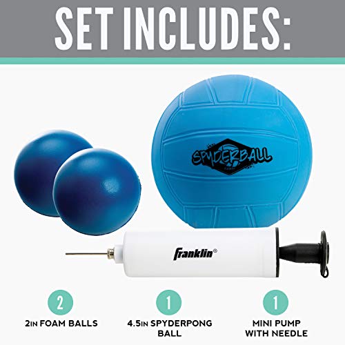 Franklin Sports Spyder Pong Tennis - Table Tennis, Volleyball + 4 Square - Includes Net, Table, Paddles + Ball - style: Replacement Balls