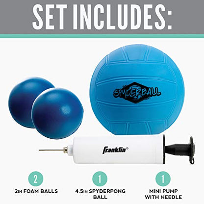 Franklin Sports Spyder Pong Tennis - Table Tennis, Volleyball + 4 Square - Includes Net, Table, Paddles + Ball - style: Replacement Balls