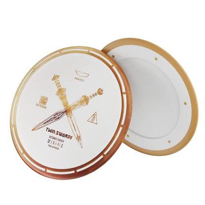 yikundiscs Yikun Twin Swords Understable Distance Driver| Pro Worlds 2025 Limited Edition | Beginner-Friendly Max-Distance Disc | Wind-Resistant & Easy-Glide Control | PDGA Approved 170-175g - color: Golden