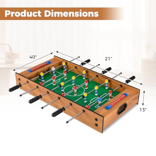 GYMAX 2 in 1 Multi Game Table, Tabletop Foosball Table & Hockey, Combo Game Table Set with Complete Accessories for Kids & Adults, Home, Game Room, Party, Family Nights