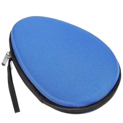 Luxshiny Table Tennis Paddle Case Eva Hard Storage Bag Protective Racket Cover Blue Gourd Style Athletic Organizer for Paddle and Ball