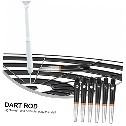 TOYANDONA 6pcs Aluminum Dart Shafts Reusable Lightweight Stems for Enhanced Performance Compatible Tip and Tip for Training and Play