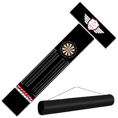Darts Floor Mat - Heavy Duty Dart Throw Line Mat with Non-Slip Rubber Backing