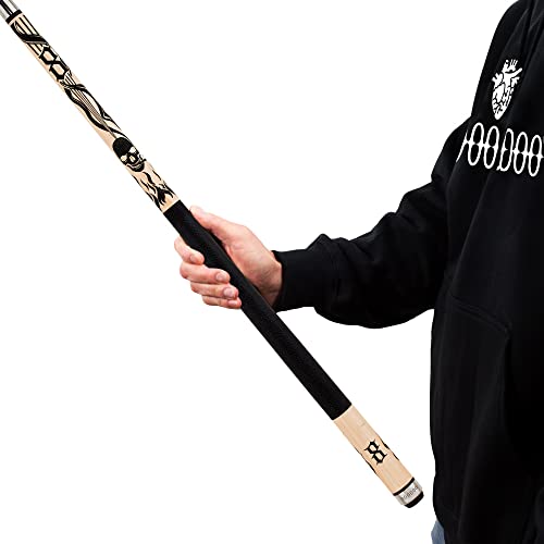 Voodoo Billiards Pool Cue Stick - Bone - Smoking Skull - size: 18oz