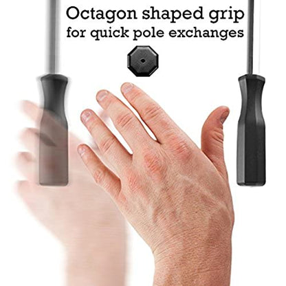 Brybelly Octagonal Handles for Standard Foosball Tables (8 Pack)