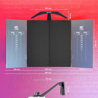 Target Darts Arc Dartboard Lighting System Home Cabinet Set