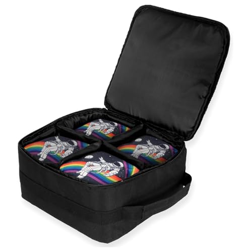 Play Platoon Cornhole Bag Carrying Bag, with 4 Separation Pouches, Black - style: Tote
