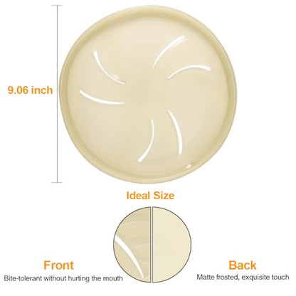 Glow-in-The-Dark Flying Discs, Interactive Dog Flyer Toys, Soft Lightweight Dog Catch and Fetch Toys, Floats in Water & Safe on Teeth, 9 inch (Large, Glow) - color: Glow, size: Large