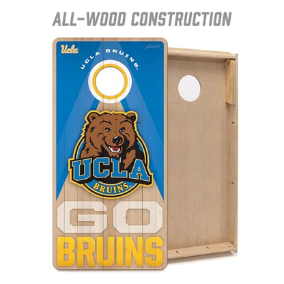YouTheFan NCAA 2' x 4' Slogan Series Professional Wood Cornhole Game with Logo Bags - color: UCLA Bruins
