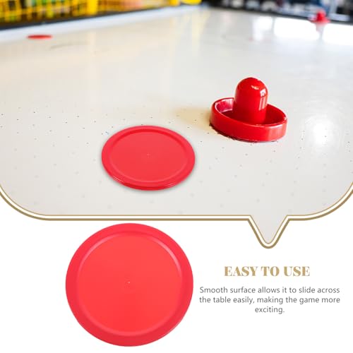 5Pcs 5PCS Air Hockey Pucks Plastic Replacement Indoor Table Hockey Accessories for Recreational and Entertainment Rooms Red Color