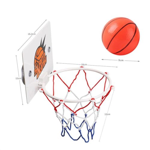 Mini Basketball Hoop Kit Plastic Basketball Backboard with Suction Cup for Indoor Sports Wall Mount Basketball Hoop Set with 2 Balls Funny Home Basket Sports Excersise