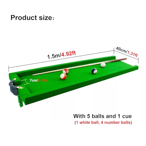 Portable Billiard Table, Light Billiard Training Table with Leveling Device, for Living Room, Game Room, Garage - size: 1.5m
