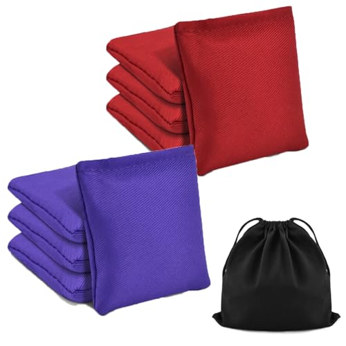 TINDTOP Mini Bean Bags for Tossing, Cornhole Outdoor Toss Gaming | 3.9*3.9inch, 100g/3.5oz, 8 Pack, Colorful Canvas Bean Bags Carnival Games Kids Beanbags Throwing Games - color: 2 Color, 8 Pack