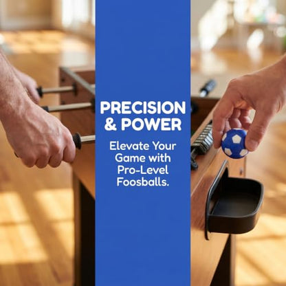 Kisangel 6pcs Mini Foosball Balls - Blue Table Soccer Ball Replacements Mini Foosball 36mm for Tabletop Football Game Kids Indoor Sports Game Night