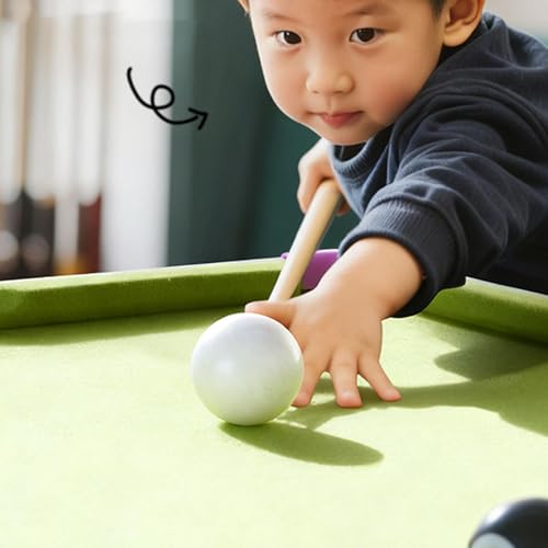 SUNGOOYUE Mini Pool Table, 51x32cm Portable Children Desktop Pool Table with Locking Legs Balls Cues for Indoor Family Entertainment Parent Child Bonding
