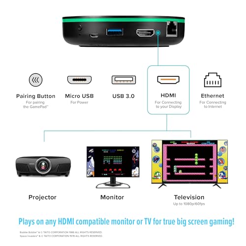 Legends Gamer Mini, Table Top Arcade Game Machine, Home Arcade, Classic Retro Video Games, 100 Licensed Arcade & Console Games, Includes Action Fighting Puzzle Sports & More, WiFi Connectivity