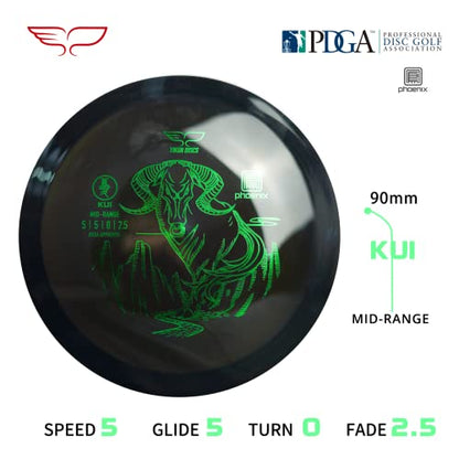 Yikun Midrange Disc Golf Disc-Overstabel Golf Mid-Range,PDGA Approved Great for Competition,Leisure and Entertainment - color: black