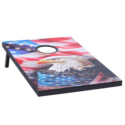 VEVOR Cornhole Set 4x2 ft Corn Hole Game Boards Wood Portable Toss Board - size: 3x2 ft America