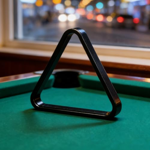 Toddmomy Mini Billiard Triangle Rack Pool Table Ball Organizer Billiard Frame for Home Parties Clubs Fits - size: 25.00X25.00X2.90CM