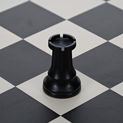 WE Games Replacement Staunton Chess Piece - Dark Rook for Tournament Chess Set, Plastic Chess Piece with Felt Bottom, Classic Design, Replacement Chess Pieces for Chess Set - color: Black Rook