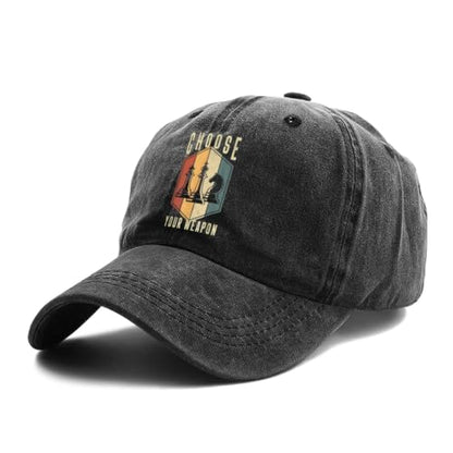 Choose Your Weapon Retro Chess Master Pieces Game Club Humor Baseball Caps,Fishing Hat Trucker Cap Adjustable Sun Peak Hats - color: Black 4