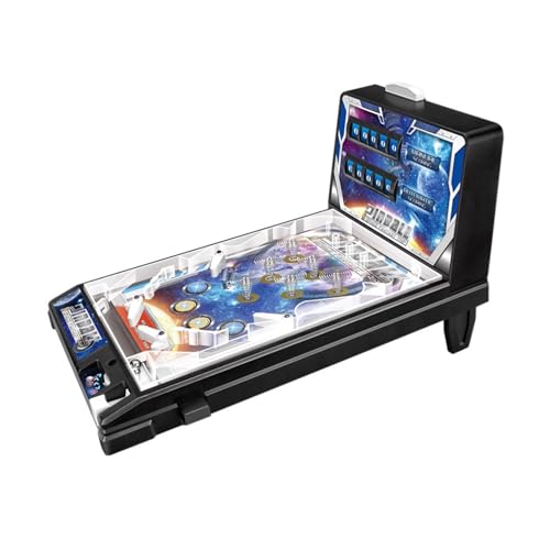 Pinball Desktop Machine Electronic Tabletop Pinball Game with Lights Sounds and Scoreboard Retro Pinballs Toy for Children and Familiy