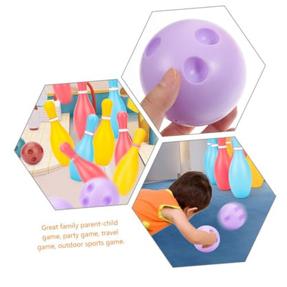 2Sets Bowling Durable Bowling Kit for Pins Balls Fun Interactive Activity for Boys for Kindergarten Play and Parties