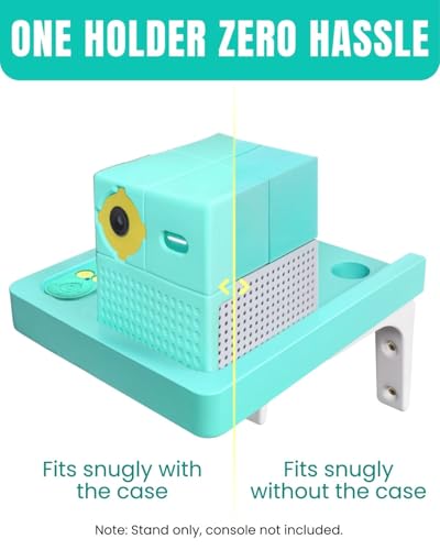 Wall-Mounted Wooden Stand Compatible with Nex Playground Console, Fixed Shelf Holder with Screws, Easy to Install Bracket for Family Gaming Setup (Mint Green) - color: Mint Green