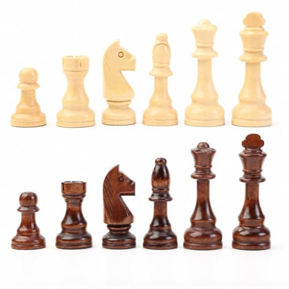 LuckyWish Large Wood Chess Pieces,4.3 Inch King,Chess Pieces Only, No Board (4.3 Inch King)