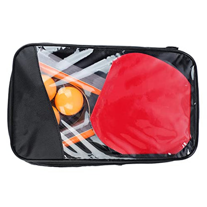 Table Tennis Racket, 7 Layer Wood Base Professional Paddles Set, Portable Table Tennis Bat with Sweat Absorbing Handle and 3 Balls for Indoor Outdoor Use
