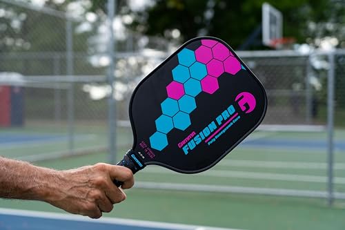 Gamma Pickleball Paddles, Fusion Series, React, Power, Wider Surface Maximizes Hit Potential for All Skill Levels, Indoor/Outdoor Racquet, USAPA Approved Pickleball Paddles - style: Pro Pink