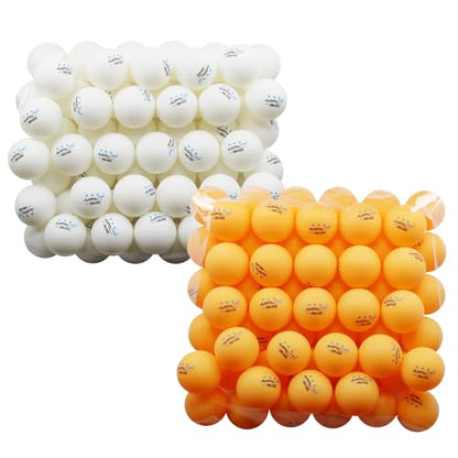 MAPOL 50 White 3-Star Table Tennis Balls Bundle with 50 Orange Training Table Tennis Balls