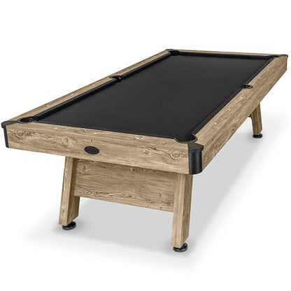 GoSports 7 and 8 ft Pool Tables with Wood Finish - Gray, Black, or Green Felt - Billiards Game Room Table for Adults & Family - Accessories Not Included - style: 8 ft Black