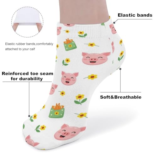 5 Pairs Women’s Low Cut Ankle Socks, Soft Athletic No Show for Running Yoga Daily Wear - color: Picture (8)
