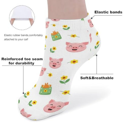 5 Pairs Women’s Low Cut Ankle Socks, Soft Athletic No Show for Running Yoga Daily Wear - color: Picture (8)