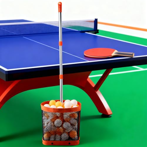 WIGERLON Ping Pong Ball Picker Holds 150 pcs Balls, Table Tennis Ball Picker for Training, Ping Pong Ball Picker Upper for Coach and Player