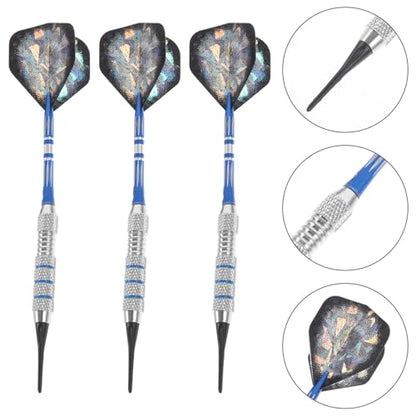 Abaodam Electronic Darts 18 Gram Soft Tip Professional Dart Set with Metal Tips and Carrying Case for Indoor and Outdoor Sports Play