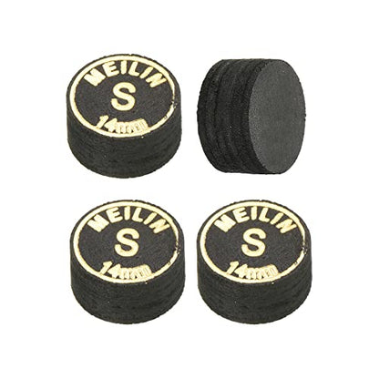 PATIKIL Pool Cue Tips Multiple Layer Pool Billiard Cue Tips Laminated Glue-on Snooker Stick Tip Billiard Accessories - size: 14mm, style: Soft