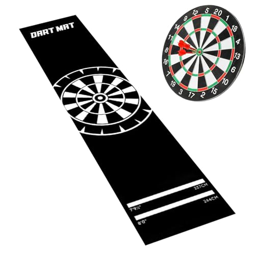 Dart Mat with Throw Line,Portable Floor Protection with Throw Line Non-Slip - Dart Carpet Mats,for Recreation Center Sports Club Basement Entertainment Area Garage Dormitory - size: E