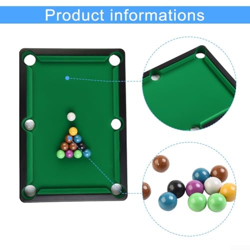 Tabletop Pool Set, Billiards Game for Family Game Night, Portable Snooker Table with and Balls, Desktop Pool Toy for and - color: S