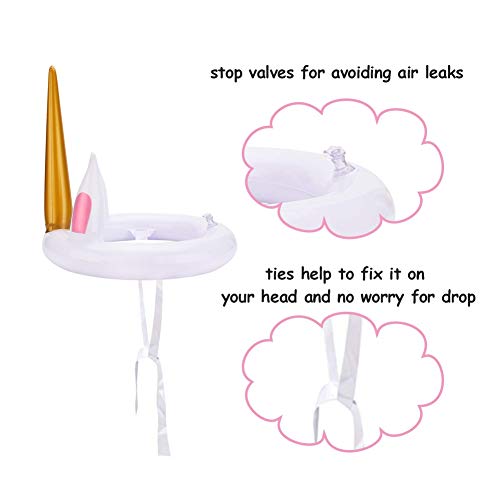 Joliyoou Unicorn Party Games, Inflatable Ring Toss Game Set Include 2 Pieces Unicorn and 12 Pieces Toss Rings, Party Game Favors 2 Pack