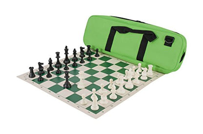 Deluxe Chess Set Combination - Triple Weighted - by US Chess Federation (Neon Green) - color: Neon Green