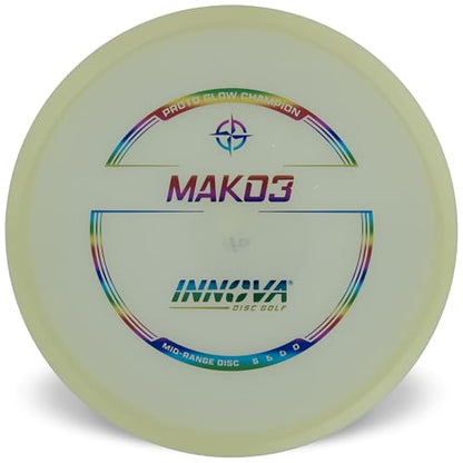 Innova Proto Glow Champion Mako3 – Glow in the Dark Disc Golf Mid-Range Disc - size: 175-177g
