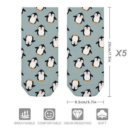 5 Pairs Women’s Low Cut Ankle Socks, Soft Athletic No Show for Running Yoga Daily Wear - color: Picture (7)