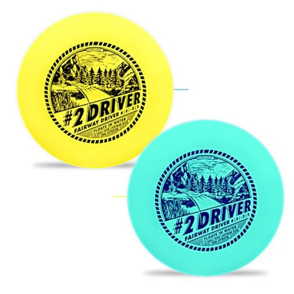 Lightning #2 Driver 2-Pack – Disc Golf Long-Range Drivers (Speed 8, Glide 5, Turn -2, Fade 2) – Durable, Floats on Water