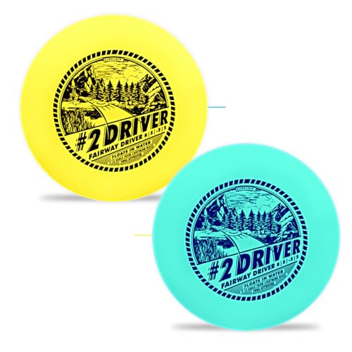 Lightning #2 Driver 2-Pack – Disc Golf Long-Range Drivers (Speed 8, Glide 5, Turn -2, Fade 2) – Durable, Floats on Water