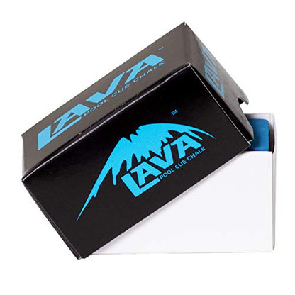 Lava Pool Cue Billiard Chalk - 4 pcs - 2 Boxes - color: Blue
